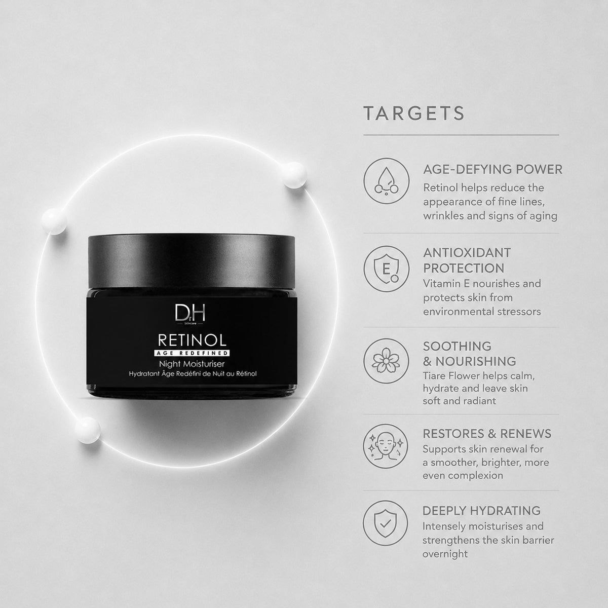 Dr H Retinol Anti-Ageing Night Moisturiser 60ml