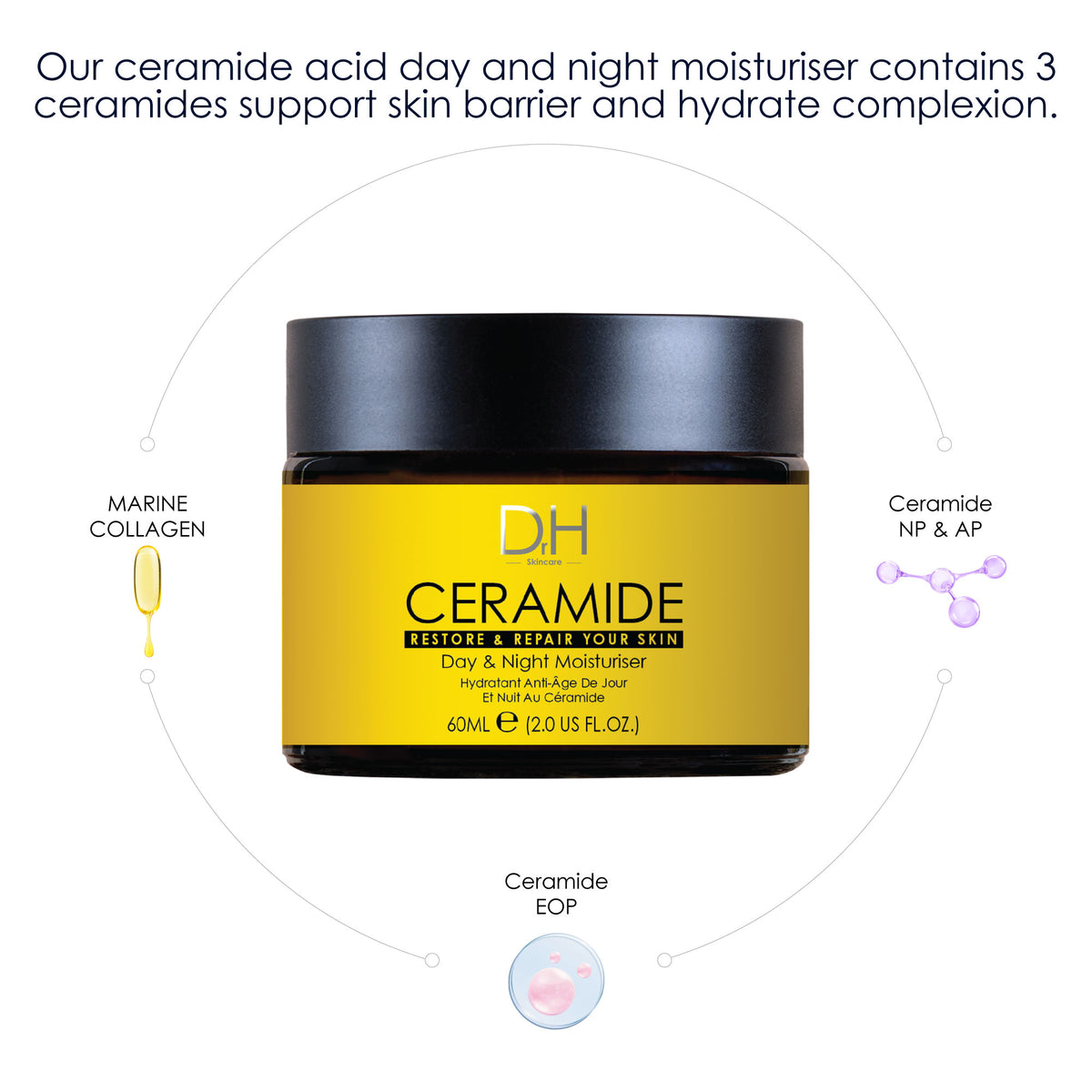 Ceramide Day & Night Moisturiser 60ml