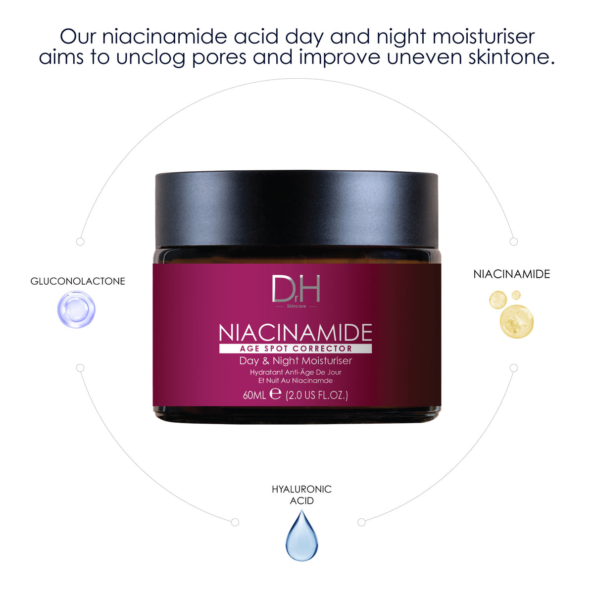 Niacinamide Anti-Ageing Day & Night Moisturiser 60ml