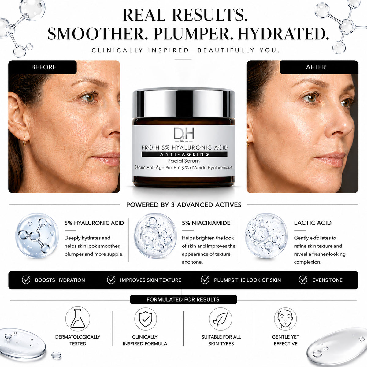 Pro-H 5% Hyaluronic Acid Anti-Ageing Facial Serum 30ml